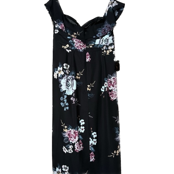 Formal dress city chic love blooms cocktail dress. NWT XS (14) black & floral - Picture 2 of 14